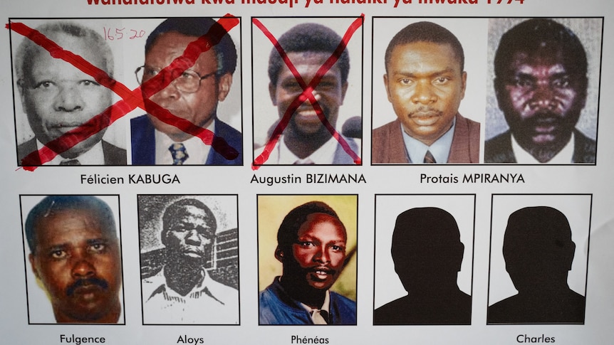 A wanted poster shows a group of men wanted, some have an ex through their pic. 