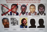 A wanted poster shows a group of men wanted, some have an ex through their pic. 