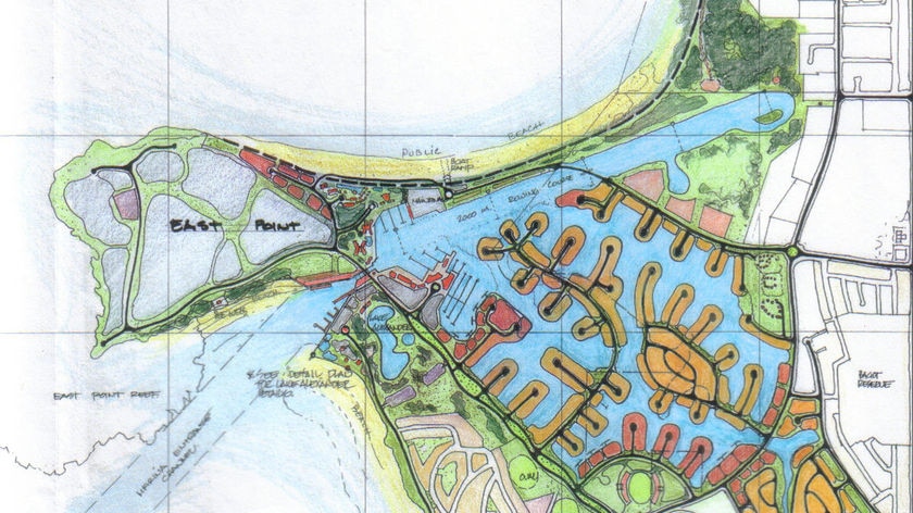 Developers wanted to transform land between East Point and Nightcliff into a huge new marina and housing project.
