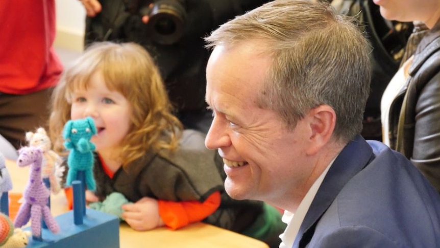 Bill Shorten drew criticism for saying childcare changes were targeted at women.