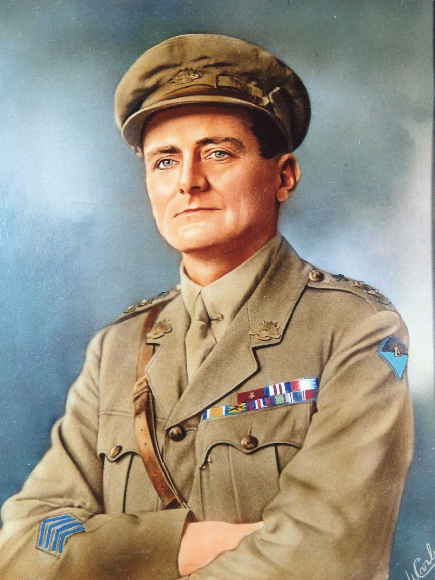 Colour photo of Albert Borella in military uniform