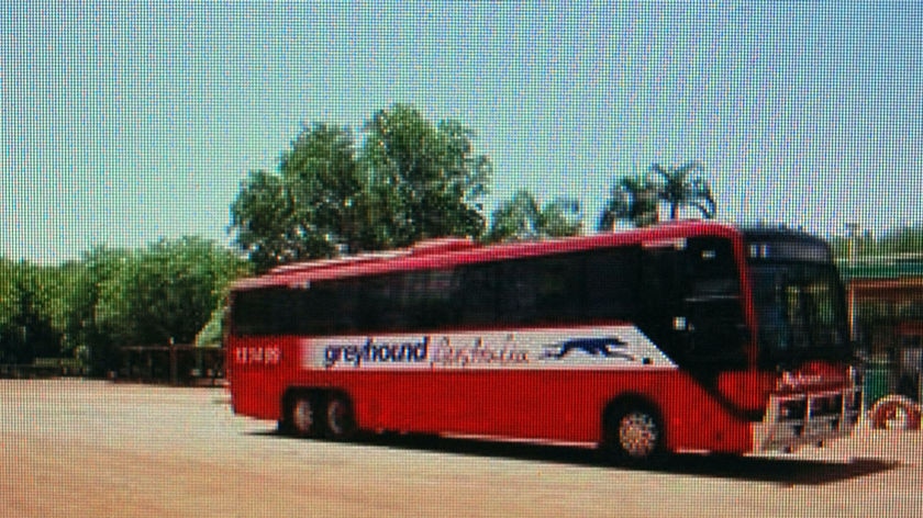 A Greyhound bus