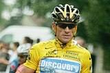 Lance Armstrong celebrates during his final Tour de France stage