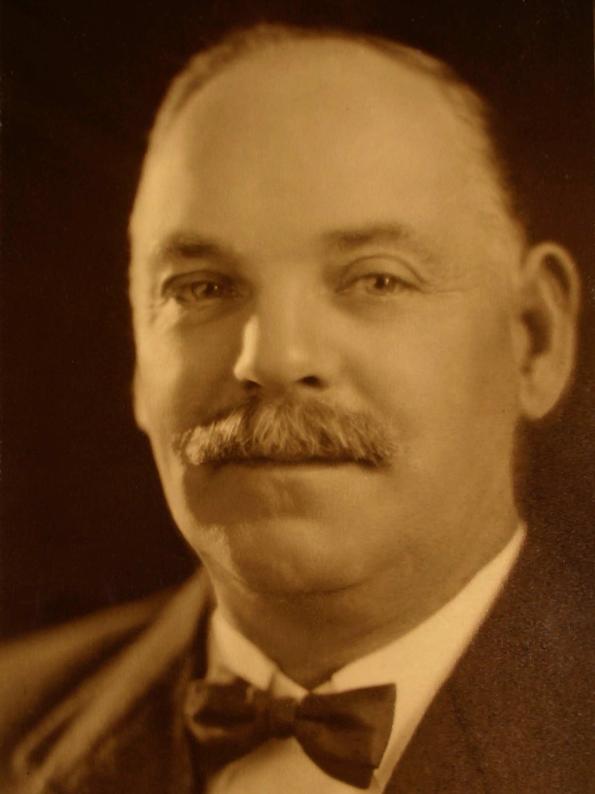 Sepia photo of man with moustache