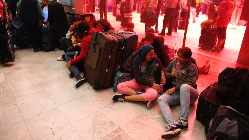 Passengers stranded at Mexico City's airport due to volcanic eruption