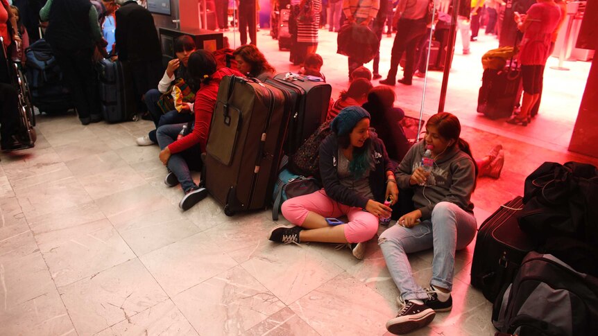 Passengers stranded at Mexico City's airport due to volcanic eruption