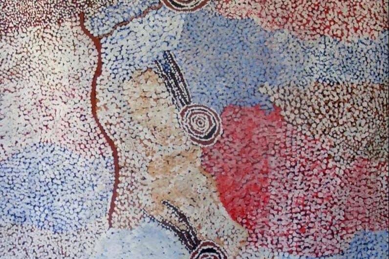 An Aboriginal dot painting  