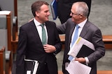 Briggs shares a moment with Malcolm Turnbull