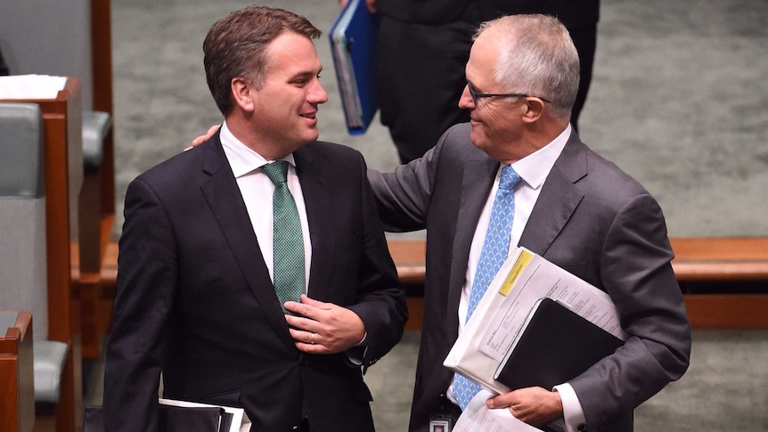 Briggs shares a moment with Malcolm Turnbull