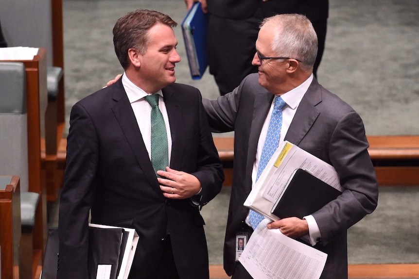 Briggs shares a moment with Malcolm Turnbull