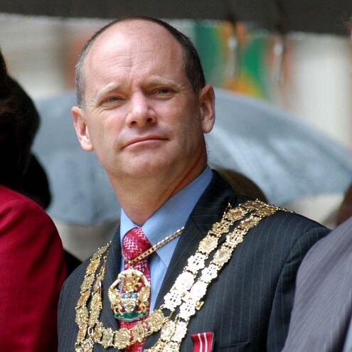Campbell Newman wearing Mayoral chains