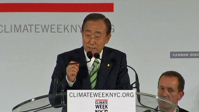 Ban Ki-moon says the world leaders are responsible for the fate of future generations.