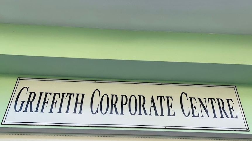 A company sign that states "Griffith Corporate Centre".