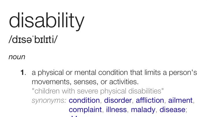 internet description of disability screen shot