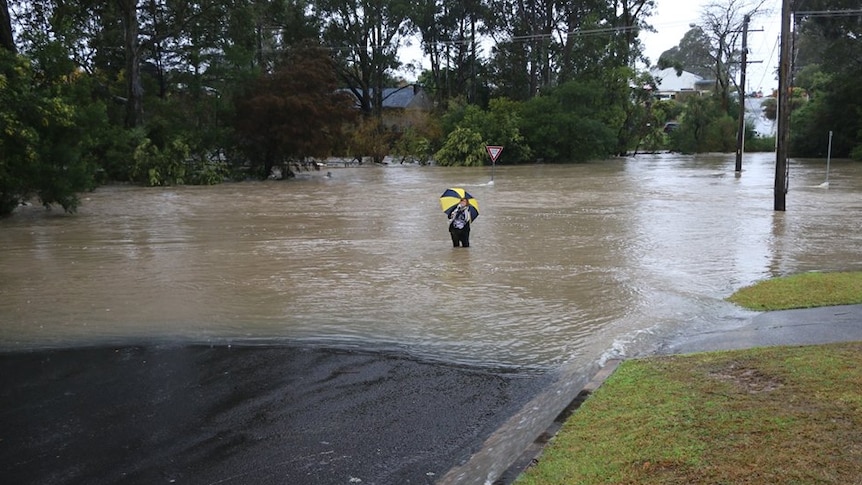 Floodwaters in Nowra
