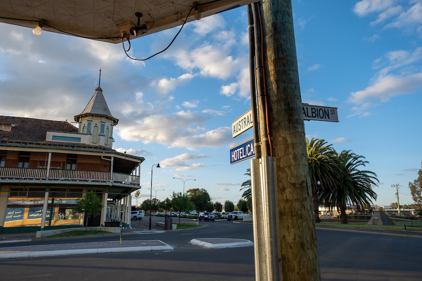 A Federation-era two-storey corner pub on a wide empty street