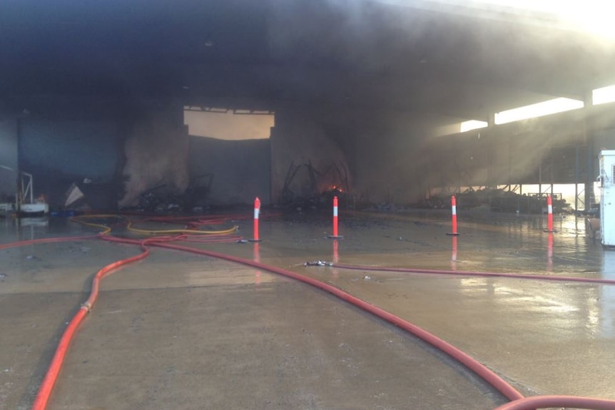 Warehouse fire in Acacia Ridge