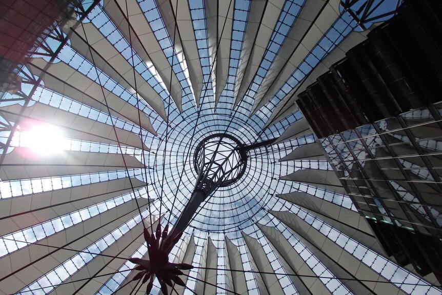The roof of the iconic Sony Centre in Berlin