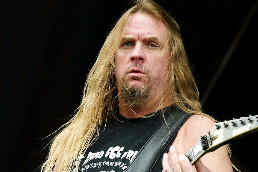 Jeff Hanneman of Slayer performs in 2005.