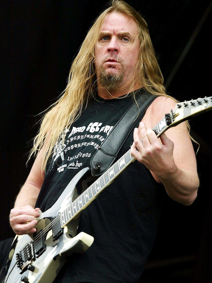 Jeff Hanneman of Slayer performs in 2005.