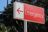 An emergency sign outside a hospital