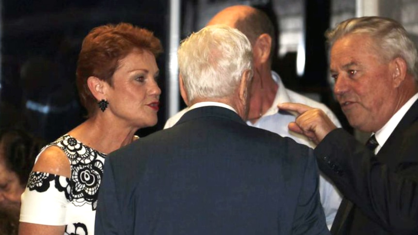 Pauline Hanson arguing at WA election after party