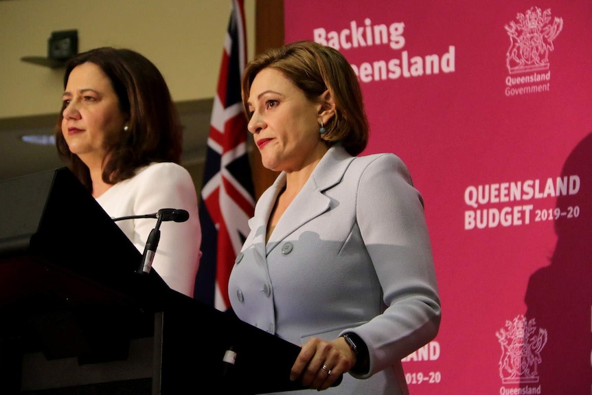 Treasurer Jackie Trad and Premier Annastacia Palaszczuk