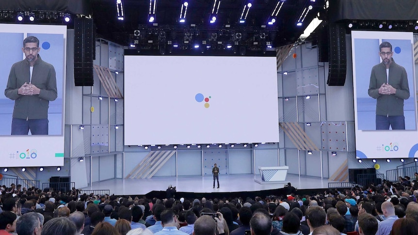 Google CEO Sundar Pichai launching Duplex in Mountain View, California