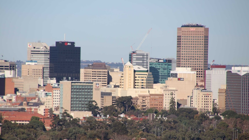 The Skyline of Adelaide looking south