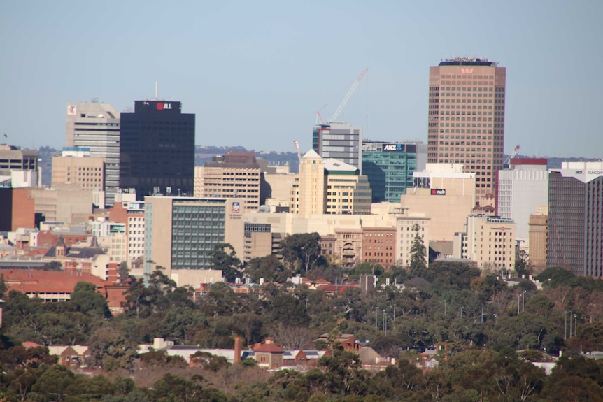 The Skyline of Adelaide looking south