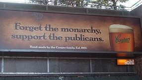 Coopers beer ad upsets monarchists