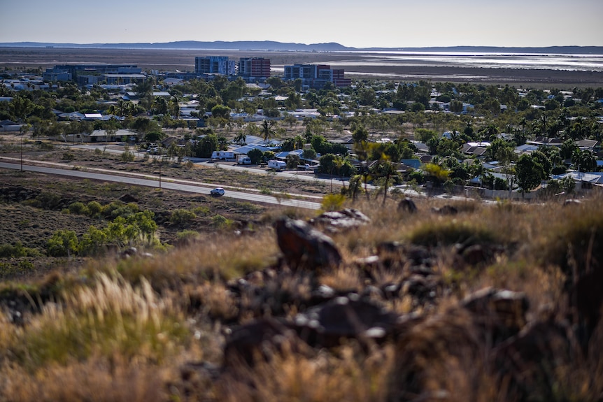 View of town from hill viewpoint. 