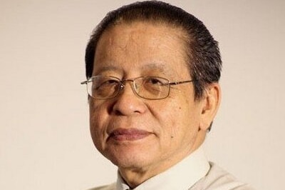 Lim Kit Siang poses for a portrait image