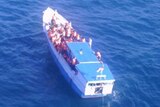 An asylum seeker boat from Indonesia carrying 81 people.