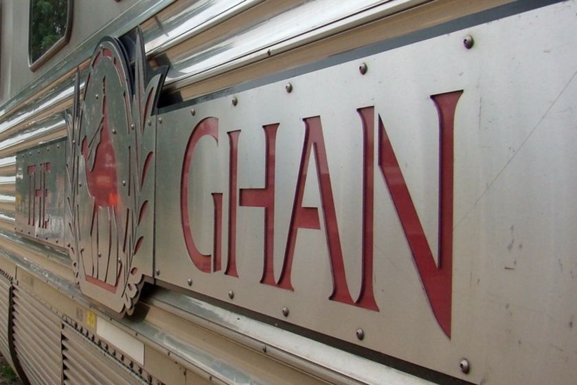 Close up of the Ghan