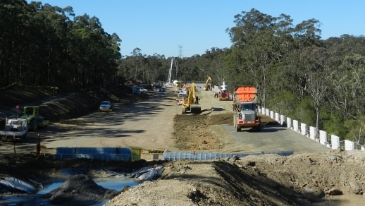 Construction progressing on the Hunter Expressway, as preparations are made to upgrade intersections at Wallsend.
