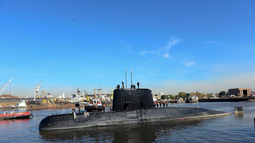 Argentina Navy shows the ARA San Juan docked in Buenos Aires, Argentina.