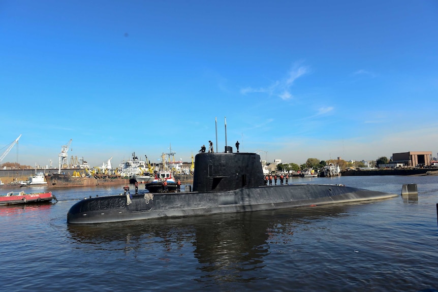 Argentina Navy shows the ARA San Juan docked in Buenos Aires, Argentina.