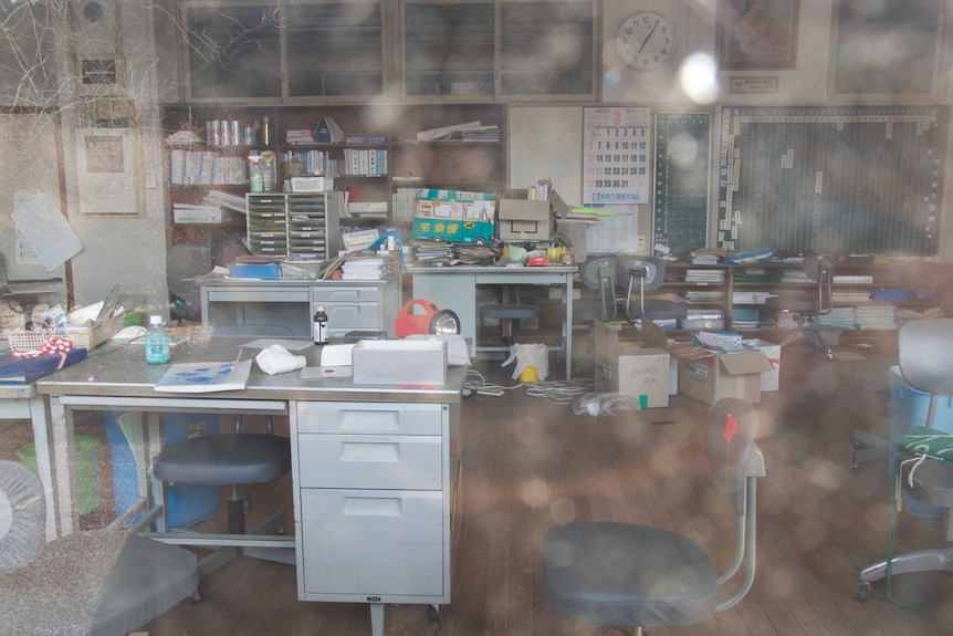 Abandoned school in Naraha, Japan