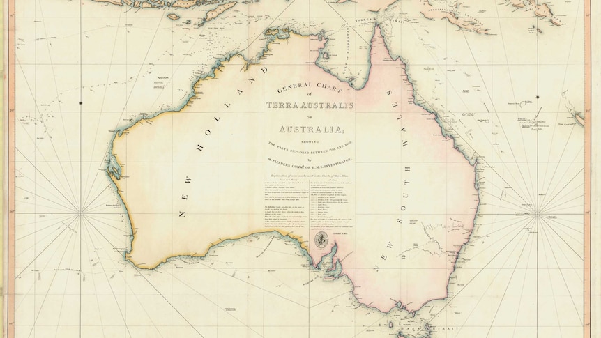 Chart of Australia by Matthew Flinders (1814-22)