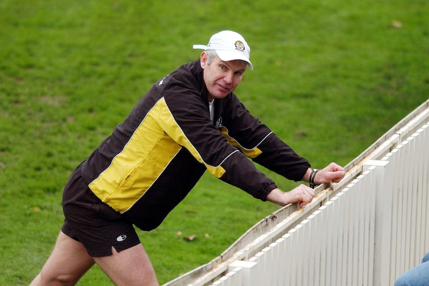 Danny Frawley during his time as Richmond coach