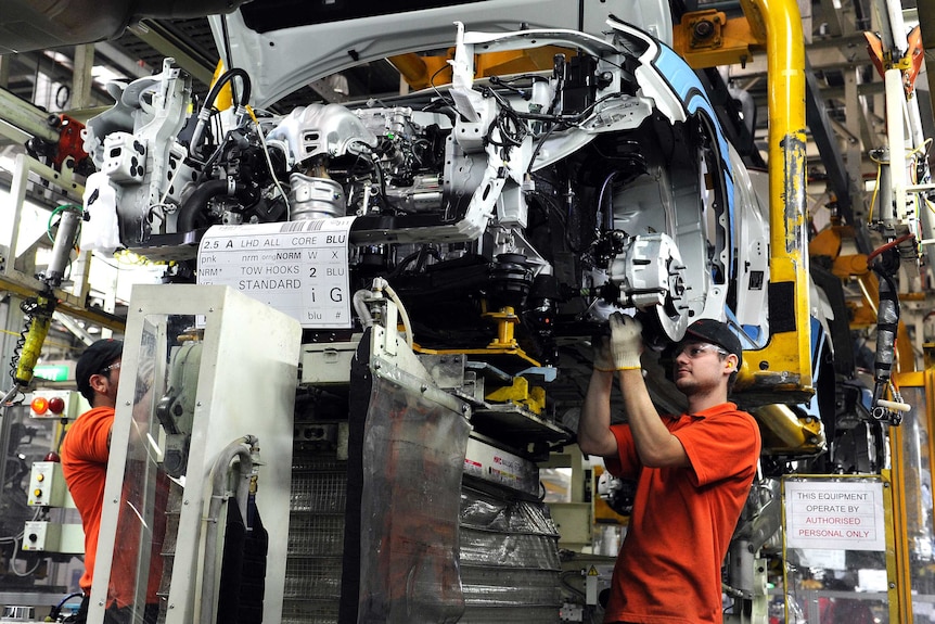 Toyota workers at Altonain Victoria