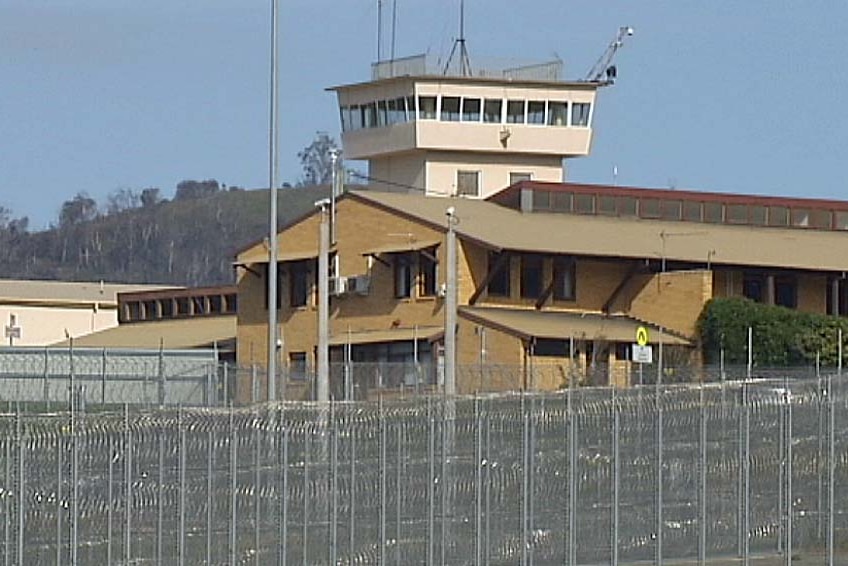 Fence and tower at Tasmania's Risdon Prison.