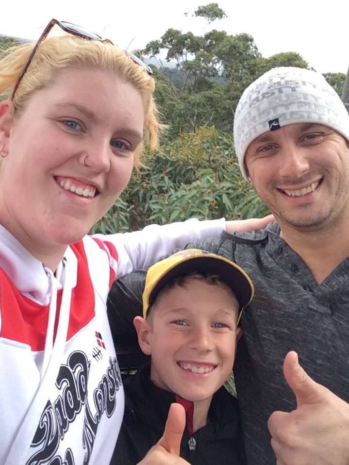 Russel Winsor with his daughter Kayla and son Owen.