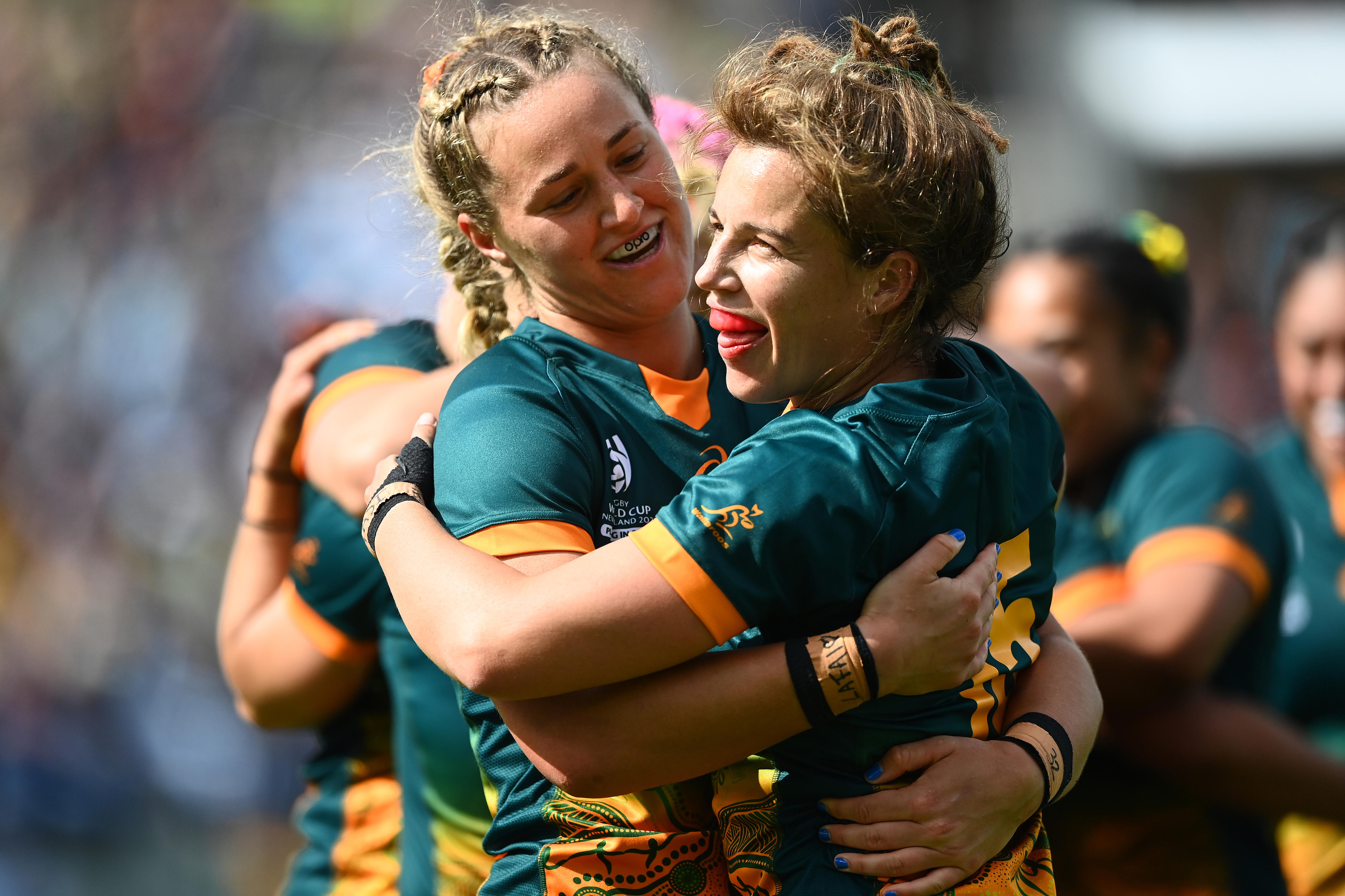 Lori Cramer and Arabella McKenzie hug