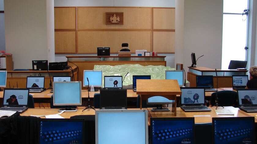 Pricey courtroom: the hi-tech room costs $32,000 a week to operate.