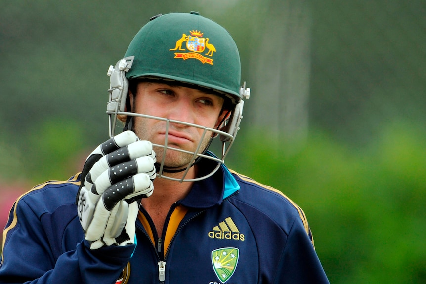 Phillip Hughes after training session before third Ashes match