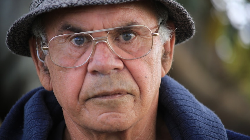 A close-up of Michael Welsh, a man who was removed from his mother by welfare officers in 1960.