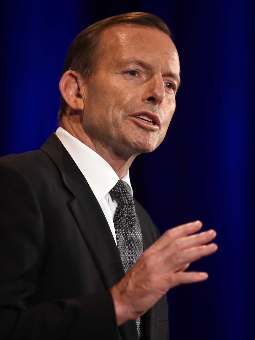 Tony Abbott addresses the Sydney Institute's 25th annual dinner.