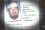 A digitally altered graphic of Hambali's dote sheet featuring a headshot of hambali.